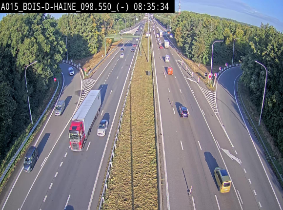 <h2>Webcam autoroute Belgique - Bois d'Haine - E42 - BK 98.6</h2>