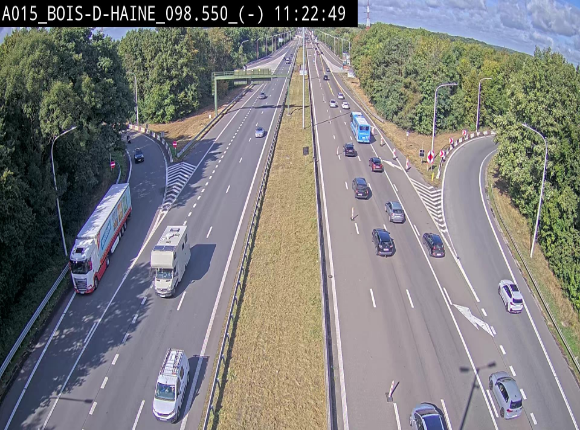 <h2>Webcam autoroute Belgique - Bois d'Haine - E42 - BK 98.6</h2>
