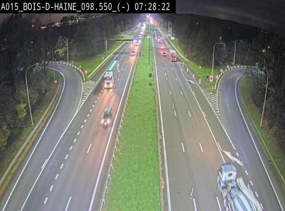 <h2>Webcam autoroute Belgique - Bois d'Haine - E42 - BK 98.6</h2>