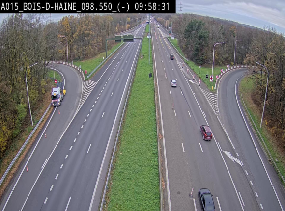 <h2>Webcam autoroute Belgique - Bois d'Haine - E42 - BK 98.6</h2>
