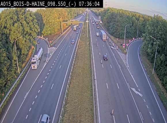 <h2>Webcam autoroute Belgique - Bois d'Haine - E42 - BK 98.6</h2>