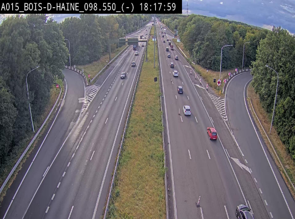 <h2>Webcam autoroute Belgique - Bois d'Haine - E42 - BK 98.6</h2>