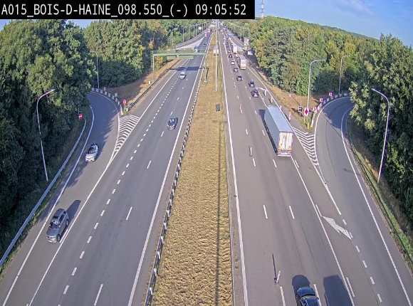 <h2>Webcam autoroute Belgique - Bois d'Haine - E42 - BK 98.6</h2>