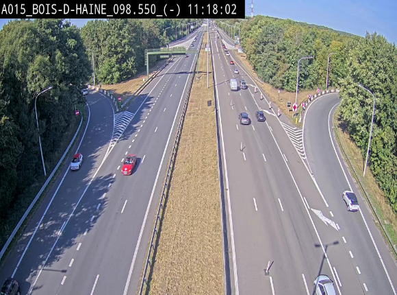 <h2>Webcam autoroute Belgique - Bois d'Haine - E42 - BK 98.6</h2>
