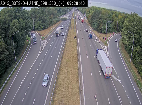 <h2>Webcam autoroute Belgique - Bois d'Haine - E42 - BK 98.6</h2>