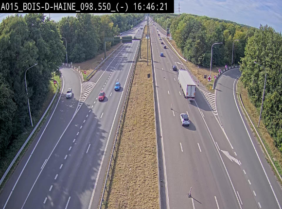 <h2>Webcam autoroute Belgique - Bois d'Haine - E42 - BK 98.6</h2>
