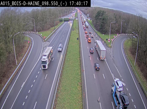 <h2>Webcam autoroute Belgique - Bois d'Haine - E42 - BK 98.6</h2>