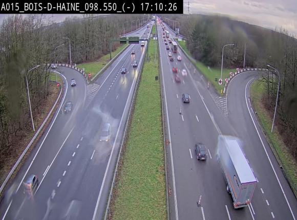 <h2>Webcam autoroute Belgique - Bois d'Haine - E42 - BK 98.6</h2>