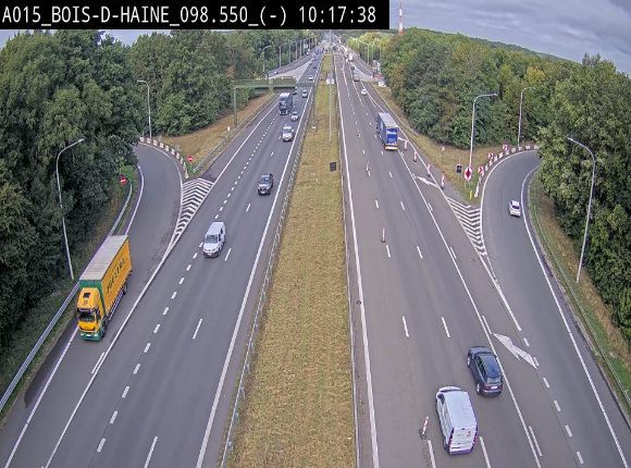 <h2>Webcam autoroute Belgique - Bois d'Haine - E42 - BK 98.6</h2>