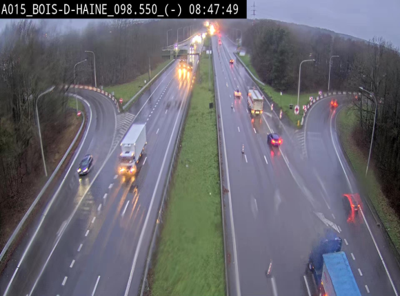 <h2>Webcam autoroute Belgique - Bois d'Haine - E42 - BK 98.6</h2>