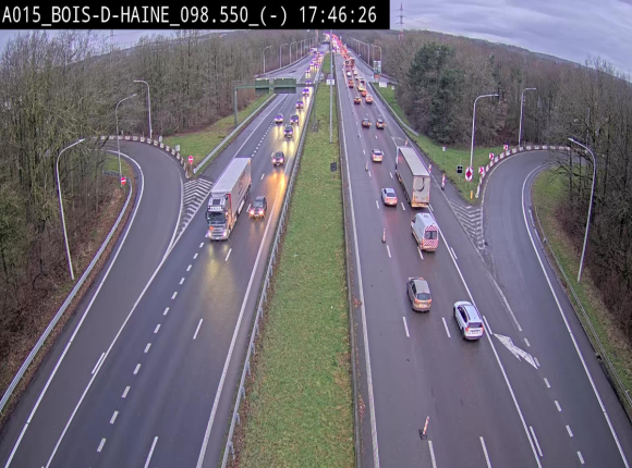 <h2>Webcam autoroute Belgique - Bois d'Haine - E42 - BK 98.6</h2>
