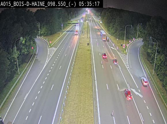 <h2>Webcam autoroute Belgique - Bois d'Haine - E42 - BK 98.6</h2>