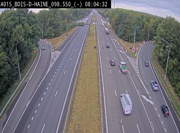 <h2>Webcam autoroute Belgique - Bois d'Haine - E42 - BK 98.6</h2>