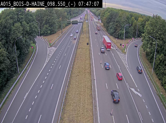 <h2>Webcam autoroute Belgique - Bois d'Haine - E42 - BK 98.6</h2>