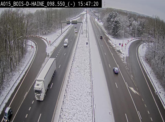<h2>Webcam autoroute Belgique - Bois d'Haine - E42 - BK 98.6</h2>