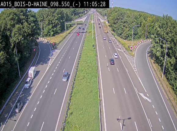 <h2>Webcam autoroute Belgique - Bois d'Haine - E42 - BK 98.6</h2>