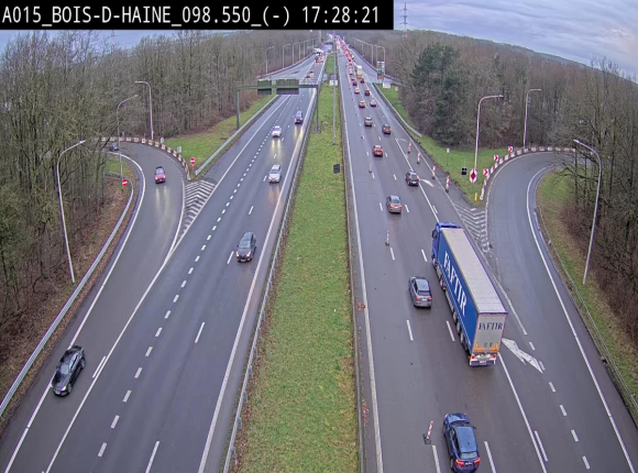 <h2>Webcam autoroute Belgique - Bois d'Haine - E42 - BK 98.6</h2>