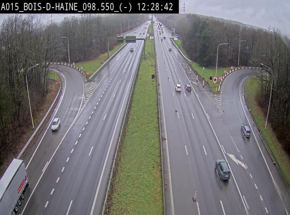 Webcam autoroute Belgique - Bois d'Haine - E42 - BK 98.6