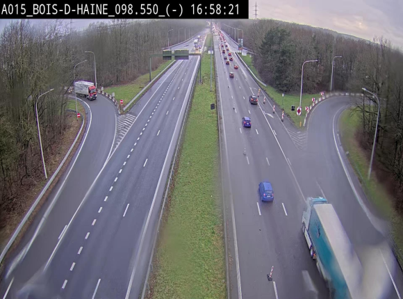 <h2>Webcam autoroute Belgique - Bois d'Haine - E42 - BK 98.6</h2>