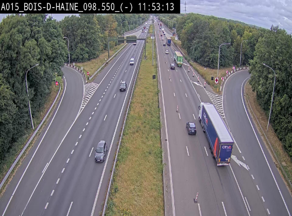 <h2>Webcam autoroute Belgique - Bois d'Haine - E42 - BK 98.6</h2>