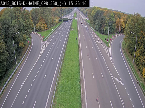 <h2>Webcam autoroute Belgique - Bois d'Haine - E42 - BK 98.6</h2>