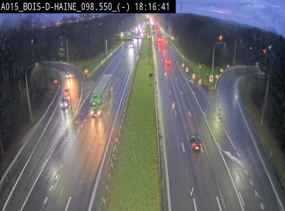 <h2>Webcam autoroute Belgique - Bois d'Haine - E42 - BK 98.6</h2>