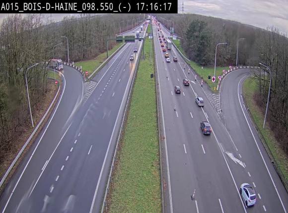 <h2>Webcam autoroute Belgique - Bois d'Haine - E42 - BK 98.6</h2>