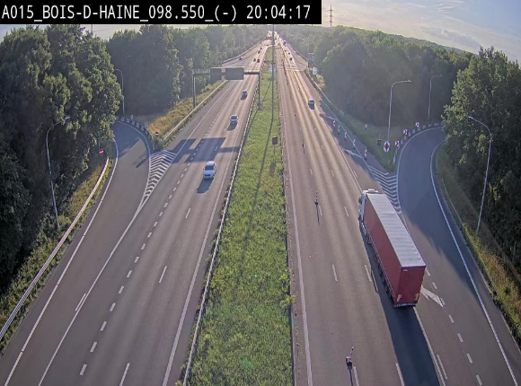 Webcam autoroute Belgique - Bois d'Haine - E42 - BK 98.6
