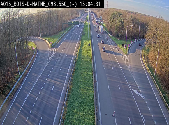 <h2>Webcam autoroute Belgique - Bois d'Haine - E42 - BK 98.6</h2>