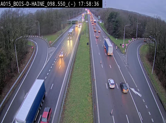 Webcam autoroute Belgique - Bois d'Haine - E42 - BK 98.6