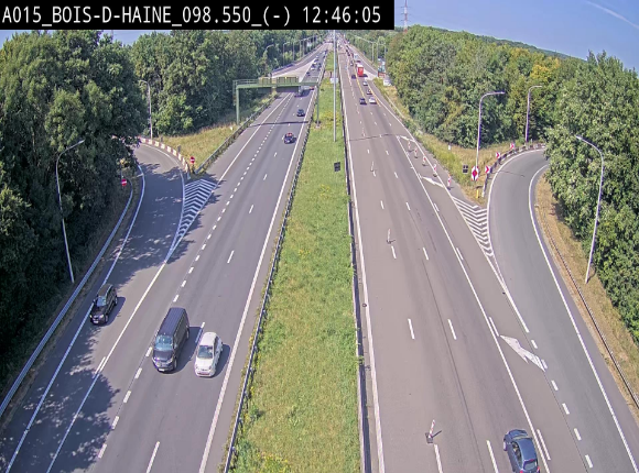 <h2>Webcam autoroute Belgique - Bois d'Haine - E42 - BK 98.6</h2>