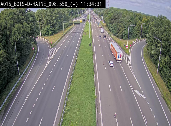<h2>Webcam autoroute Belgique - Bois d'Haine - E42 - BK 98.6</h2>