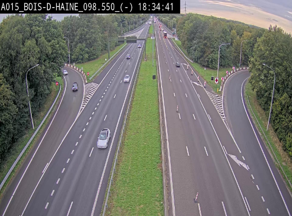<h2>Webcam autoroute Belgique - Bois d'Haine - E42 - BK 98.6</h2>