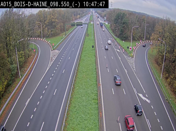 <h2>Webcam autoroute Belgique - Bois d'Haine - E42 - BK 98.6</h2>