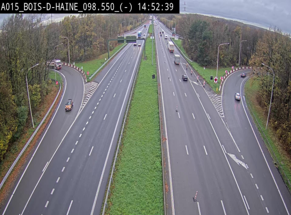 <h2>Webcam autoroute Belgique - Bois d'Haine - E42 - BK 98.6</h2>