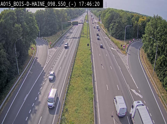 <h2>Webcam autoroute Belgique - Bois d'Haine - E42 - BK 98.6</h2>