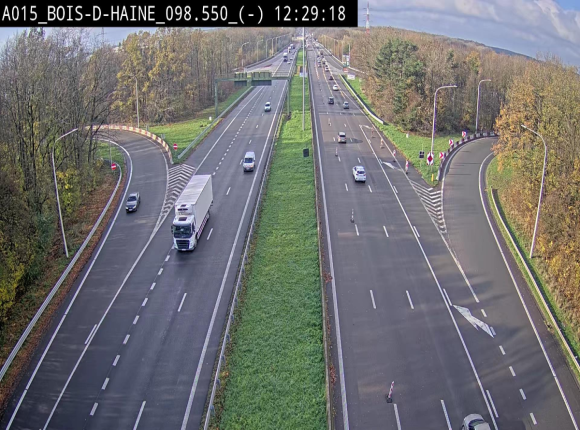 <h2>Webcam autoroute Belgique - Bois d'Haine - E42 - BK 98.6</h2>