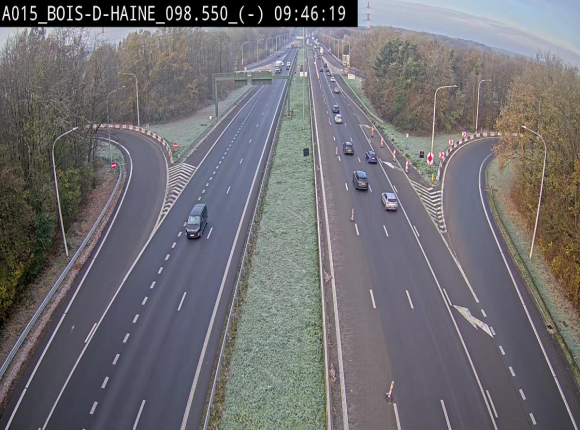<h2>Webcam autoroute Belgique - Bois d'Haine - E42 - BK 98.6</h2>