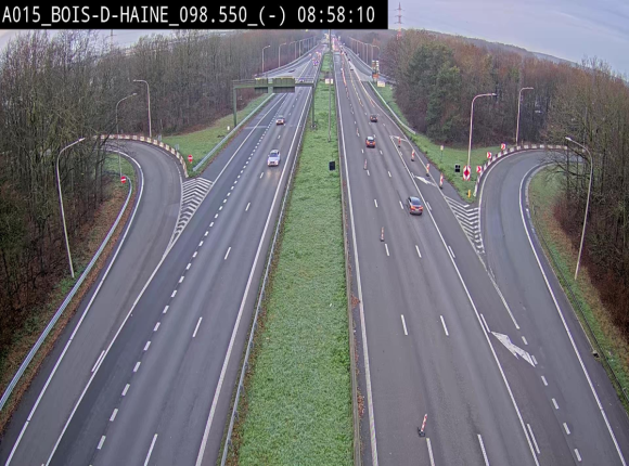 Webcam autoroute Belgique - Bois d'Haine - E42 - BK 98.6
