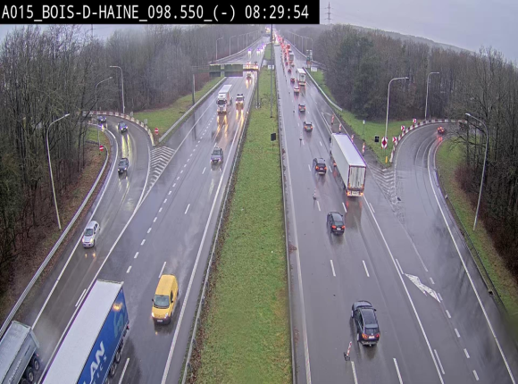 Webcam autoroute Belgique - Bois d'Haine - E42 - BK 98.6