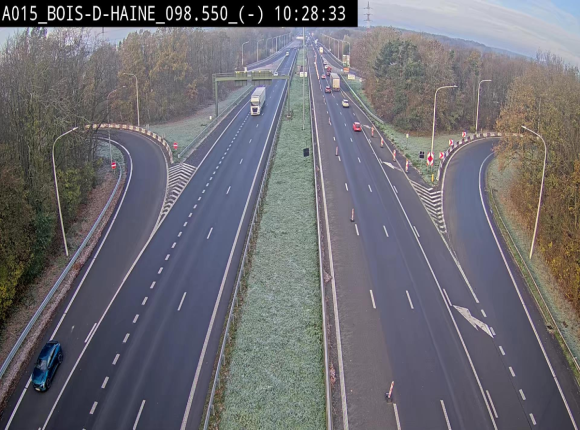 <h2>Webcam autoroute Belgique - Bois d'Haine - E42 - BK 98.6</h2>
