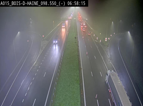 <h2>Webcam autoroute Belgique - Bois d'Haine - E42 - BK 98.6</h2>