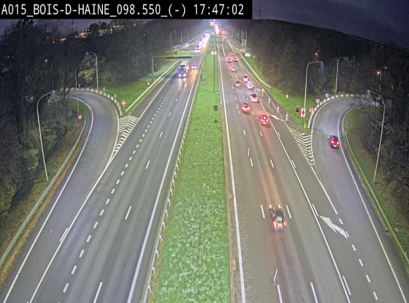 <h2>Webcam autoroute Belgique - Bois d'Haine - E42 - BK 98.6</h2>