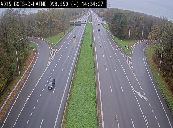 <h2>Webcam autoroute Belgique - Bois d'Haine - E42 - BK 98.6</h2>