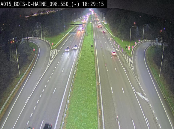 Webcam autoroute Belgique - Bois d'Haine - E42 - BK 98.6