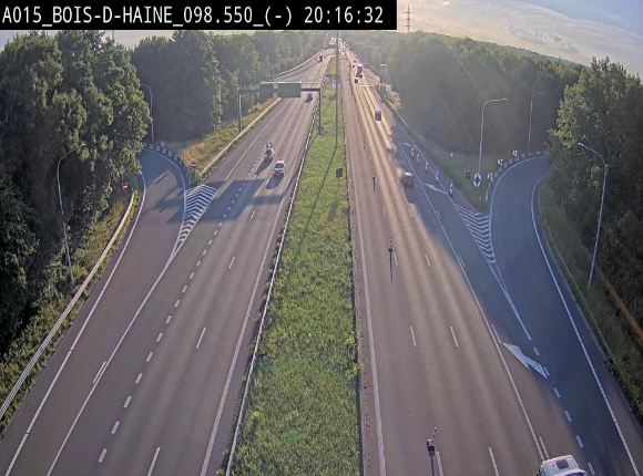<h2>Webcam autoroute Belgique - Bois d'Haine - E42 - BK 98.6</h2>