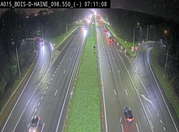 <h2>Webcam autoroute Belgique - Bois d'Haine - E42 - BK 98.6</h2>