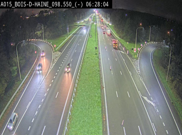 <h2>Webcam autoroute Belgique - Bois d'Haine - E42 - BK 98.6</h2>
