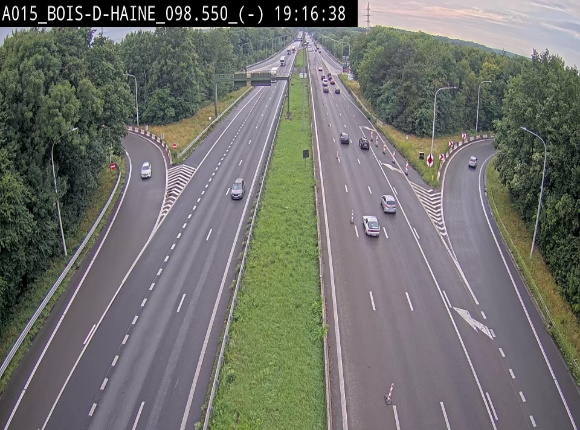 <h2>Webcam autoroute Belgique - Bois d'Haine - E42 - BK 98.6</h2>