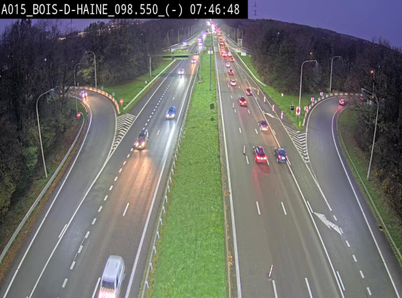 <h2>Webcam autoroute Belgique - Bois d'Haine - E42 - BK 98.6</h2>